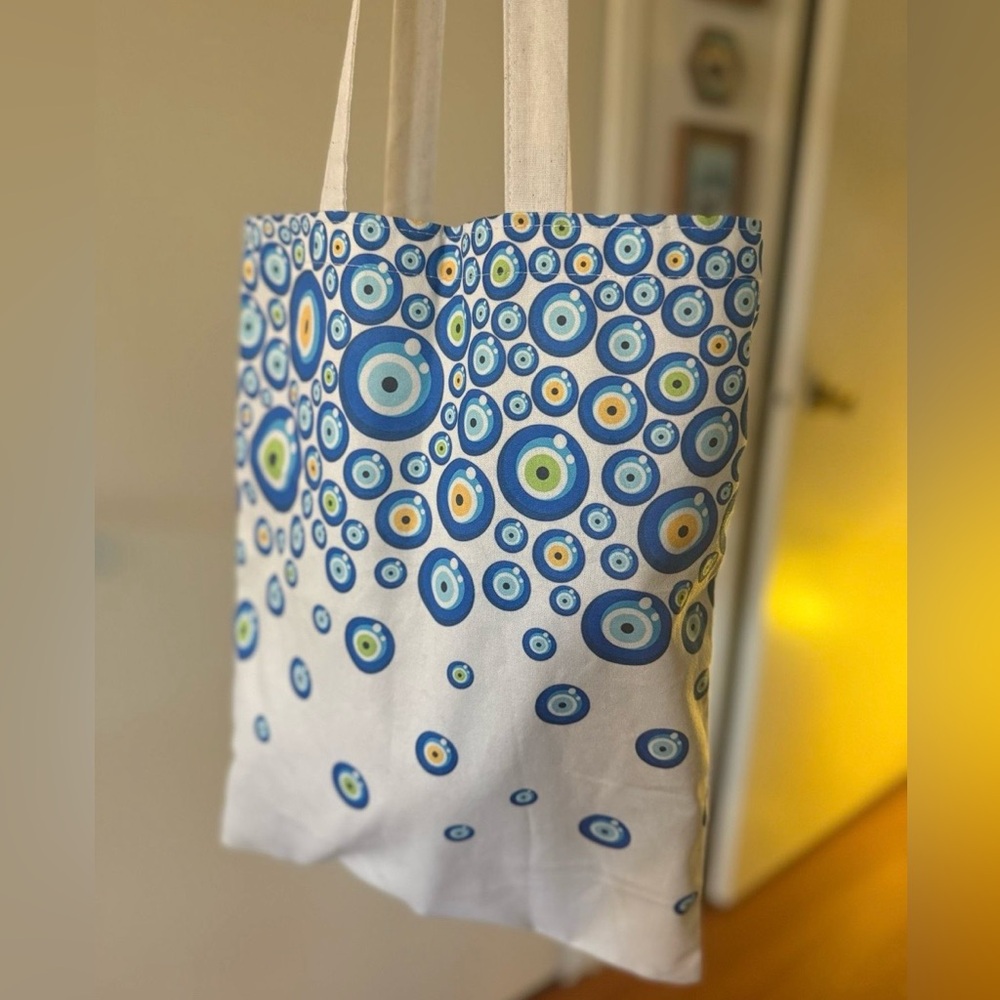 Evil Eye Print Tote Bag